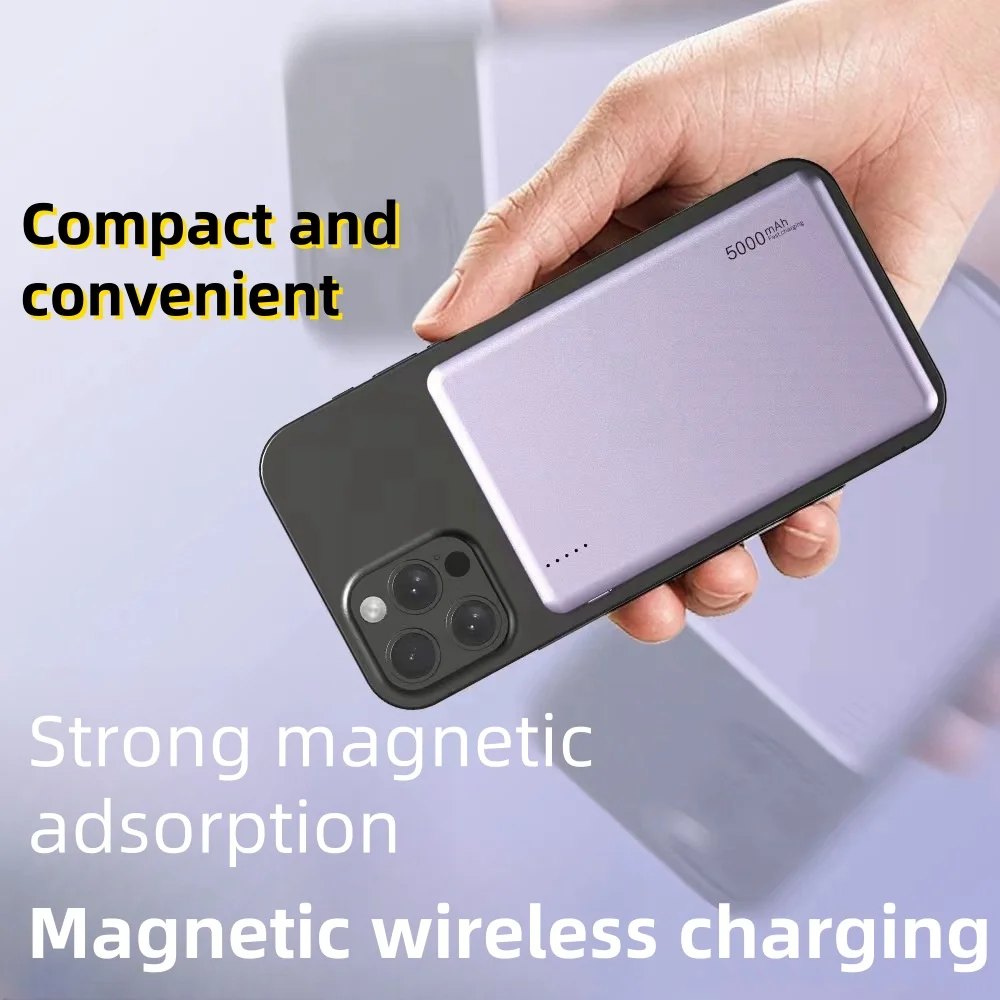 Magnetic wireless charging super fast sufficient capacity durable mini convenient safe essential for outdoor travel universal