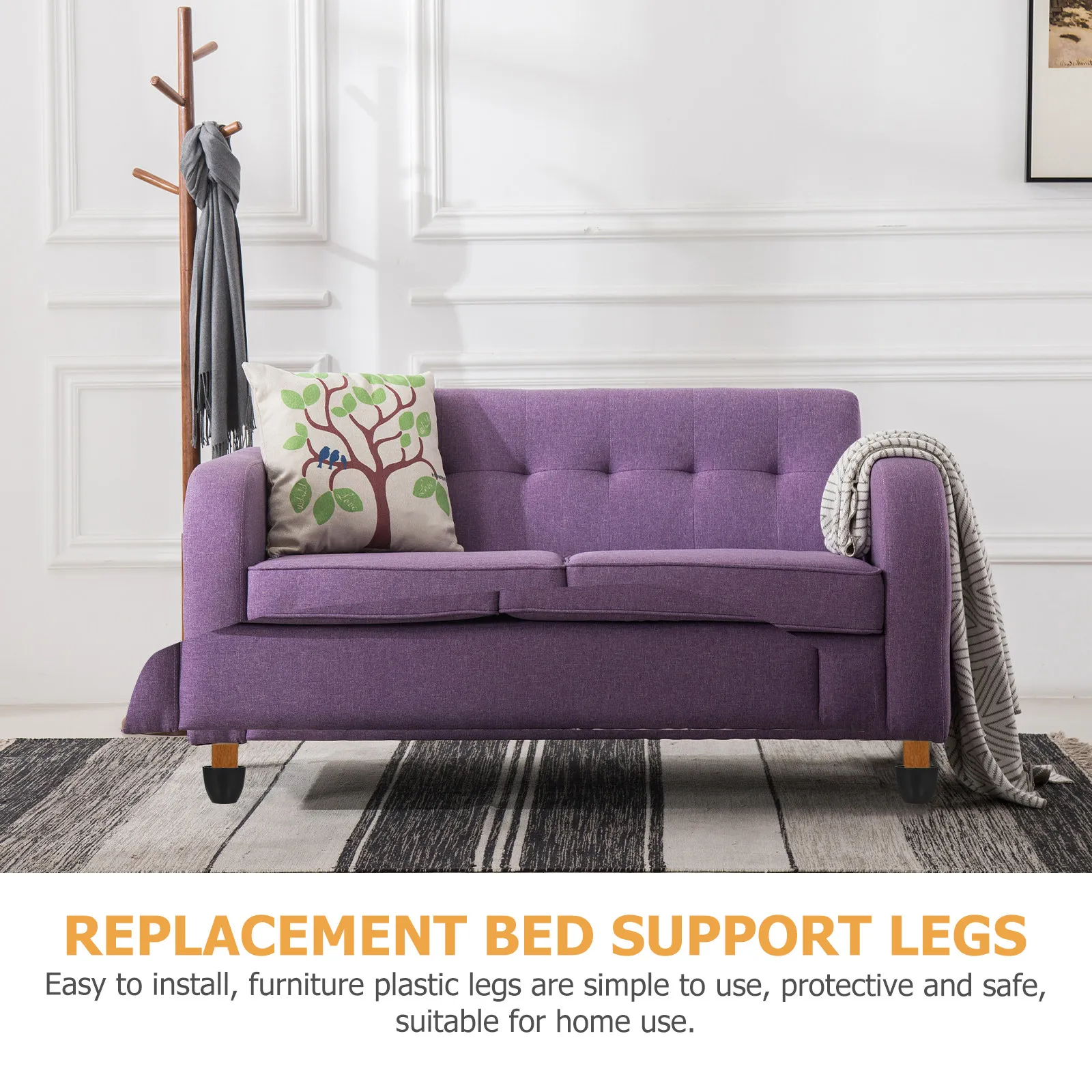 

Комплект из 4 регулируемых по высоте ножек для мебели: сменные винтовые опоры для дивана, уличной мебели и другой мебели