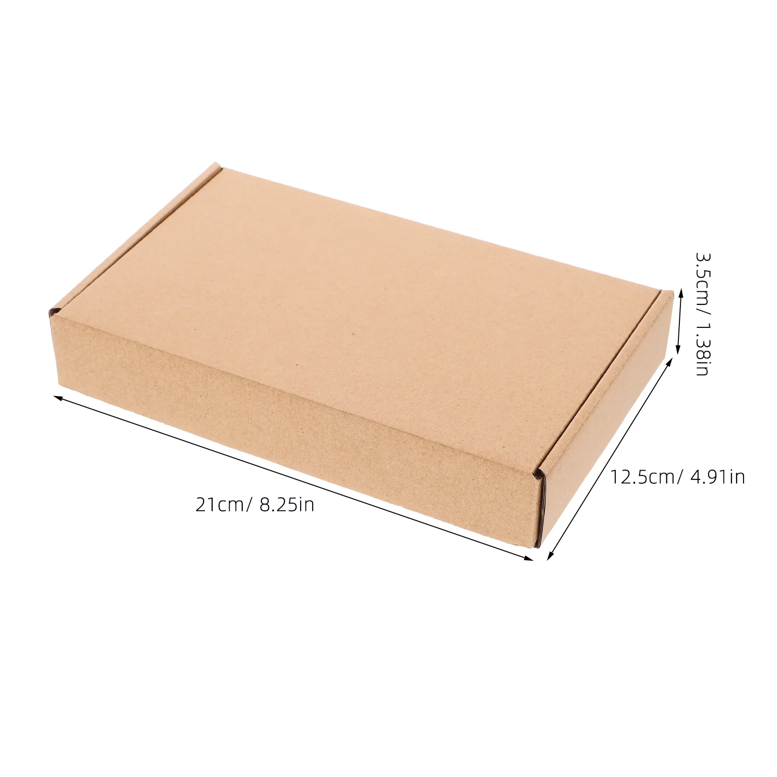 Caixas de papelão para embalagem Mailer, Embalagem Hat Kraft Paper, Moving Bulk Mailing, 10 Pcs