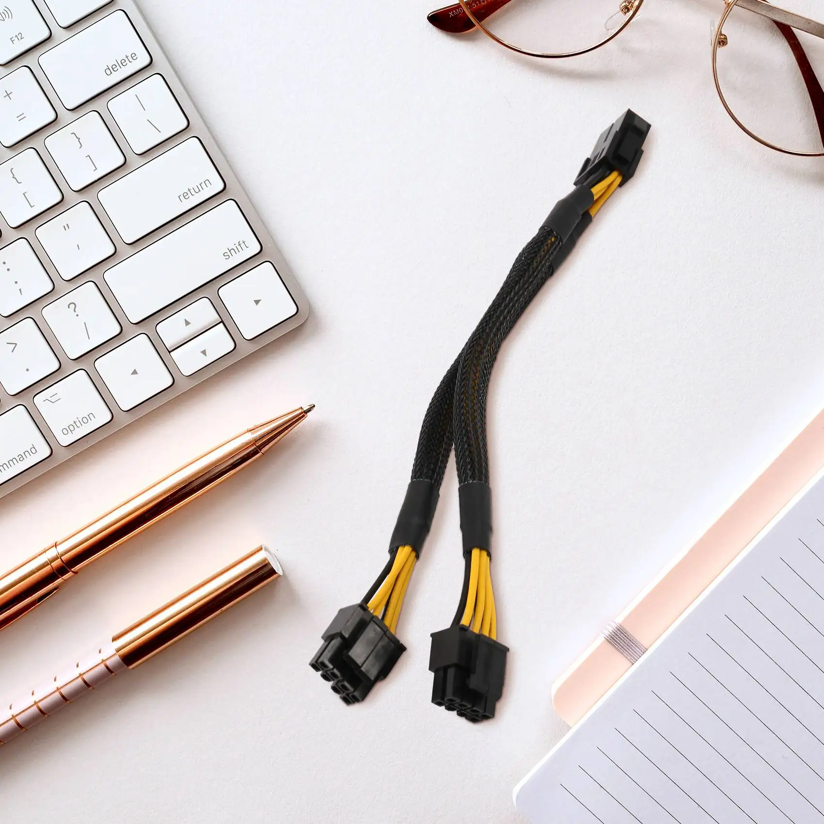 4 Pcs CPU 8 Pin Splitter ATX CPU 8 Pin Female to Dual 8(4+4) Pin Male EPS 12V for Motherboard Power Adapter Cable HOT