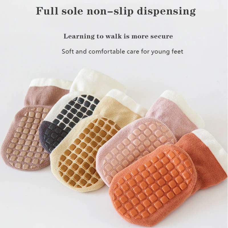 3 Pairs/Lot Baby Anti-Slip Socks Soft Cotton Toddler Socks Infant Newborn Floor Stockings For Girls And Boys Accessories