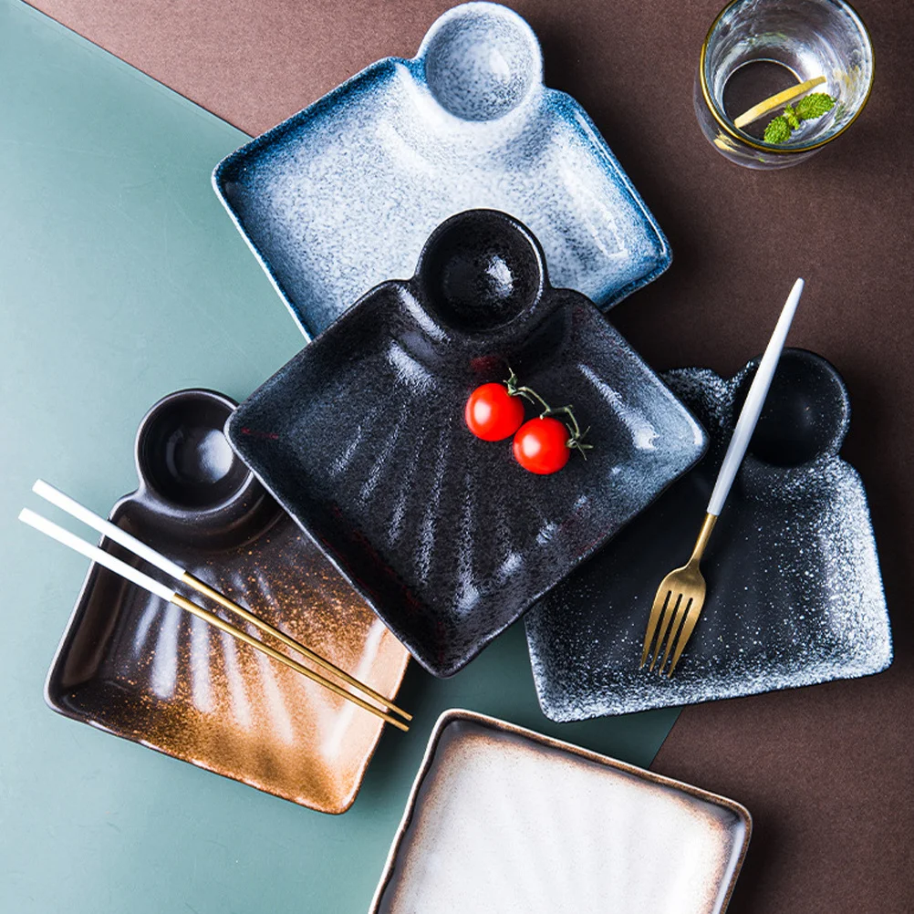 

Ceramic Sauce Dish Black Brown Perfect for Dipping Sauce Seasoning Dish Saucer Appetizer Plates Dipping Bowl Appetizer Plates
