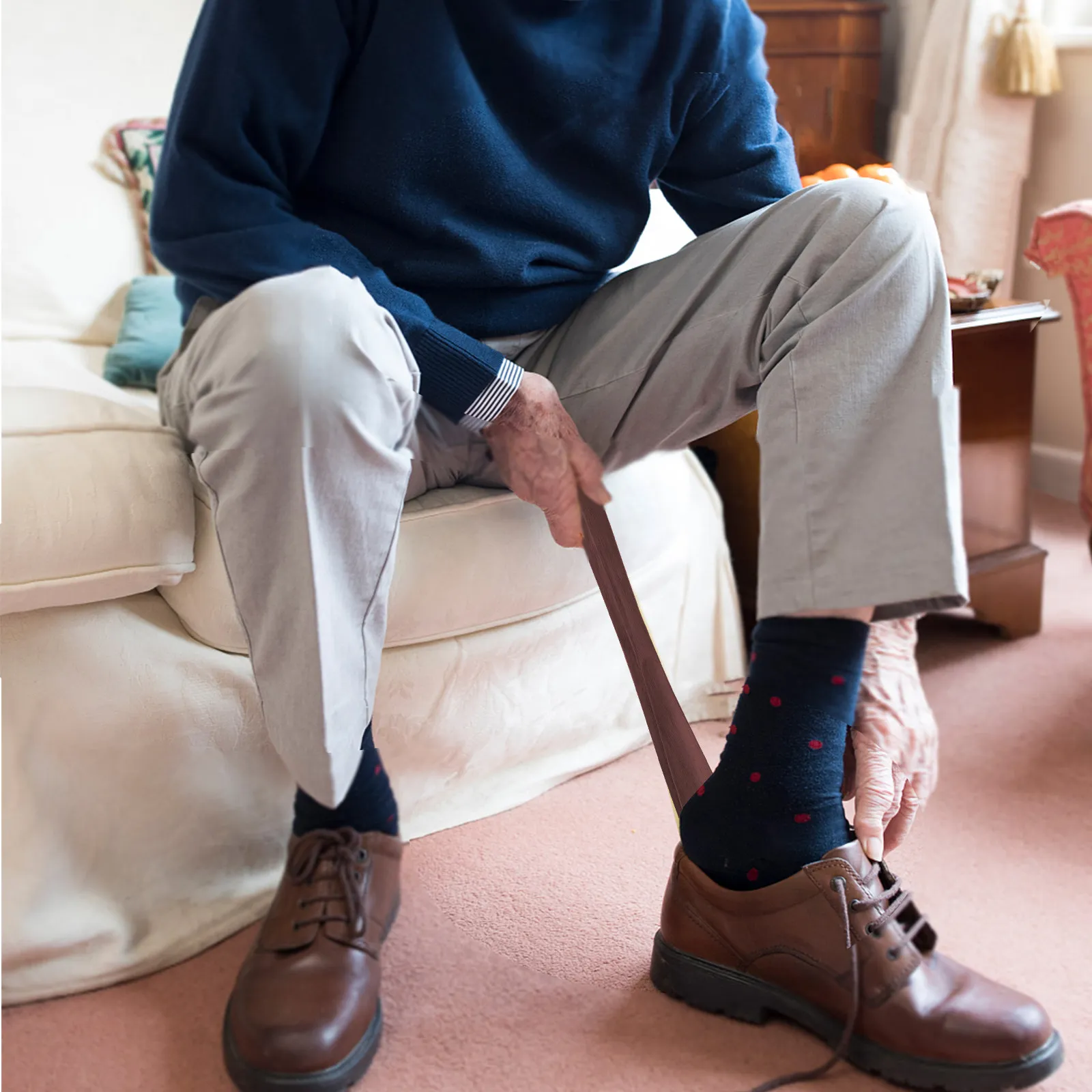 

Сменная ручка для ложки для обуви, деревянная ложка для обуви для взрослых, портативная, для путешествий, для пожилых мужчин и женщин, инструмент для обувания без застежек