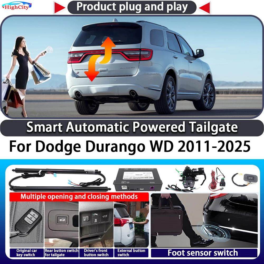 For Dodge Durango WD 2011-2025 OEM Smart Automatic Powered Tailgate Key Control Trunk Lift Close Kit Electric Power Tailgate