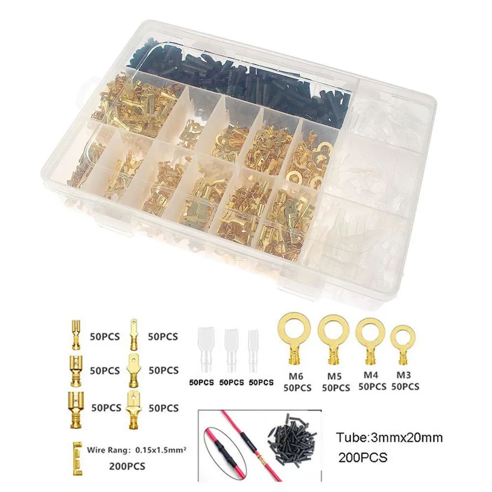 

1050Pcs Female Male Crimp Terminal,Electrical Connector,U/O Shaped,Splicing Termination Wire Connector,Cable Termination Pliers