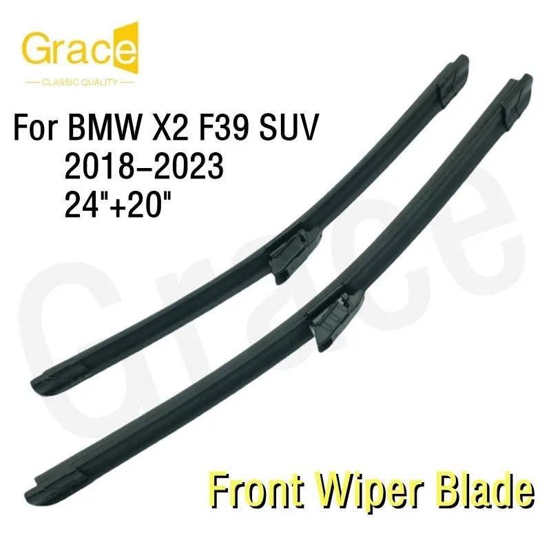 

Щетка стеклоочистителя для BMW X2 F39 SUV 24 дюйма + 20 дюймов, резиновая щетка для лобового стекла автомобиля 2018 2019 2020 2021 2022 2023