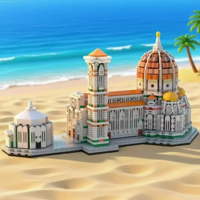 2015 قطعة MOC 1:800 مقياس كاتدرائية فلورنسا اللبنات القرون الوسطى الكنيسة وحدات نموذج لتقوم بها بنفسك تجميع اللعب للكبار طفل ifts #6