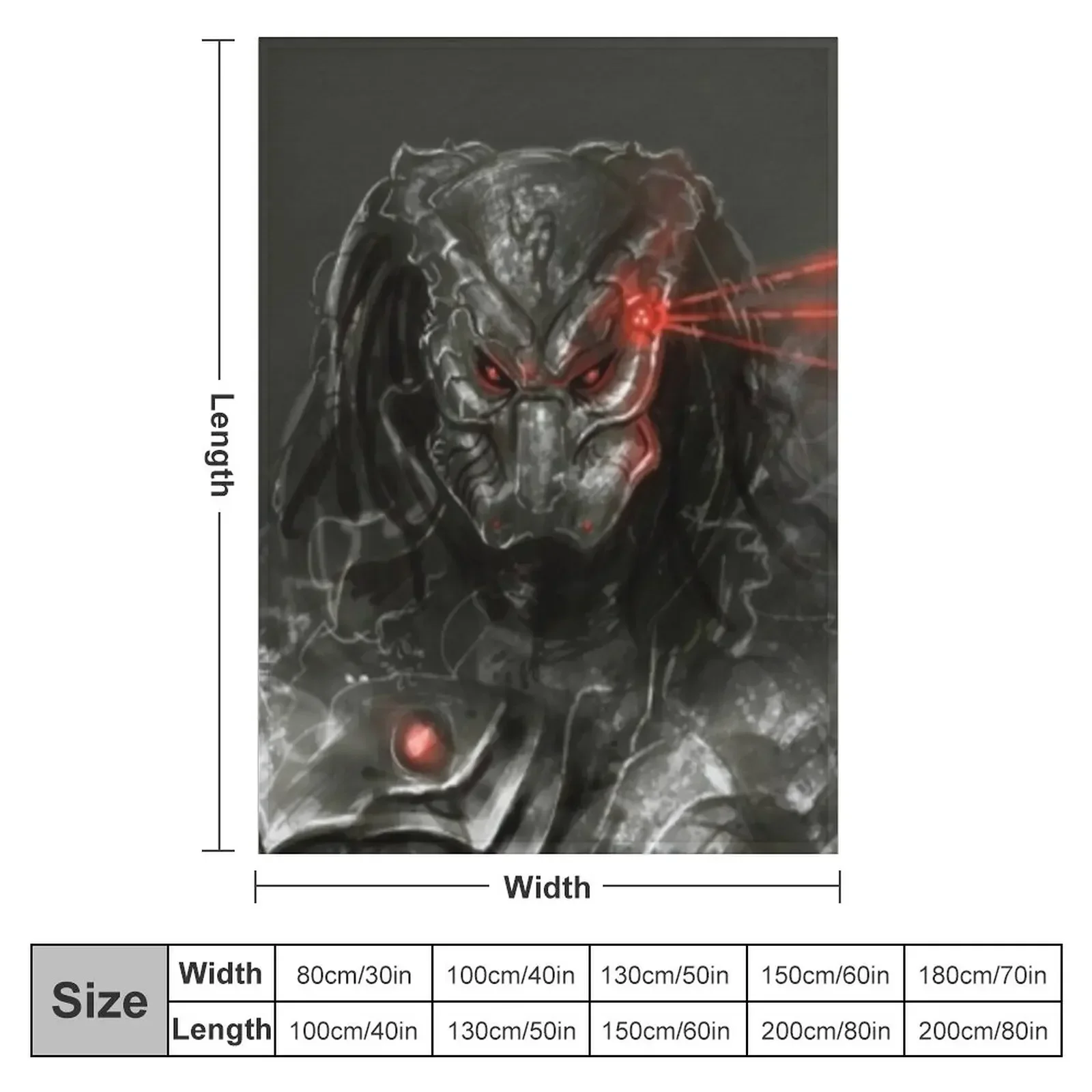 PREDATOR Throw Blanket Large funny gift Retros Hair Blankets