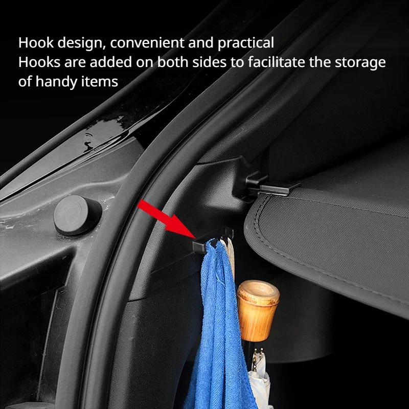 For Tesla Model Y Trunk Cover Roller Curtain Cargo Cover Curtain Rear Luggage Carrier Tailgate Trunk Shade Bulkhead Accessories