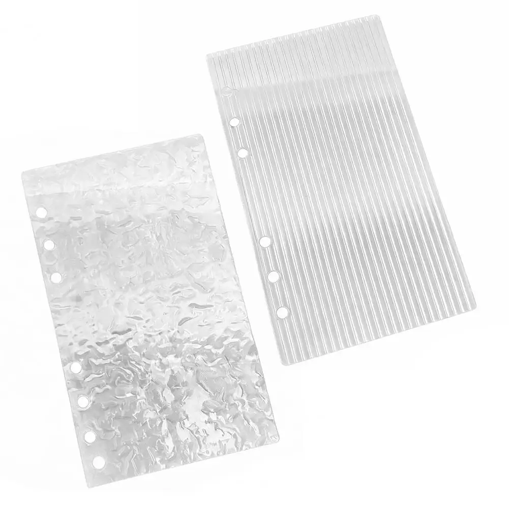 

Clear A5 Acrylic Planner Cover Loose-Leaf Shell Sleek Minimalist 6-Ring Binder Jacket for Office School Travel Magazine Modern T