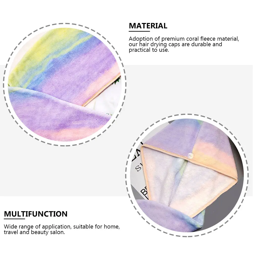 

3 Pcs Dry Hair Fleece Quick Absorbent Lightweight Bath Towel for Women Shower Drying Travel Salon Use Water for Home