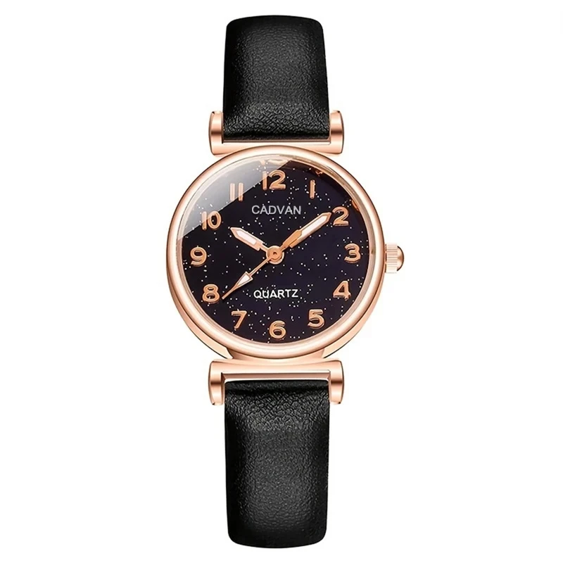 5 шт./комплект, женские кварцевые часы с круглым циферблатом