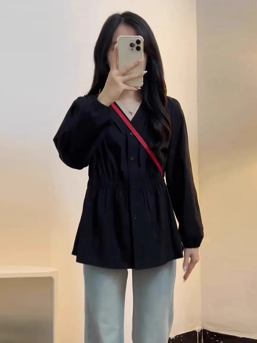 

Новая женская блузка Bla Long Sve весна 2026, большие размеры, модный топ, скрывающий живот, с эффектом похудения, антивозрастной, стильный