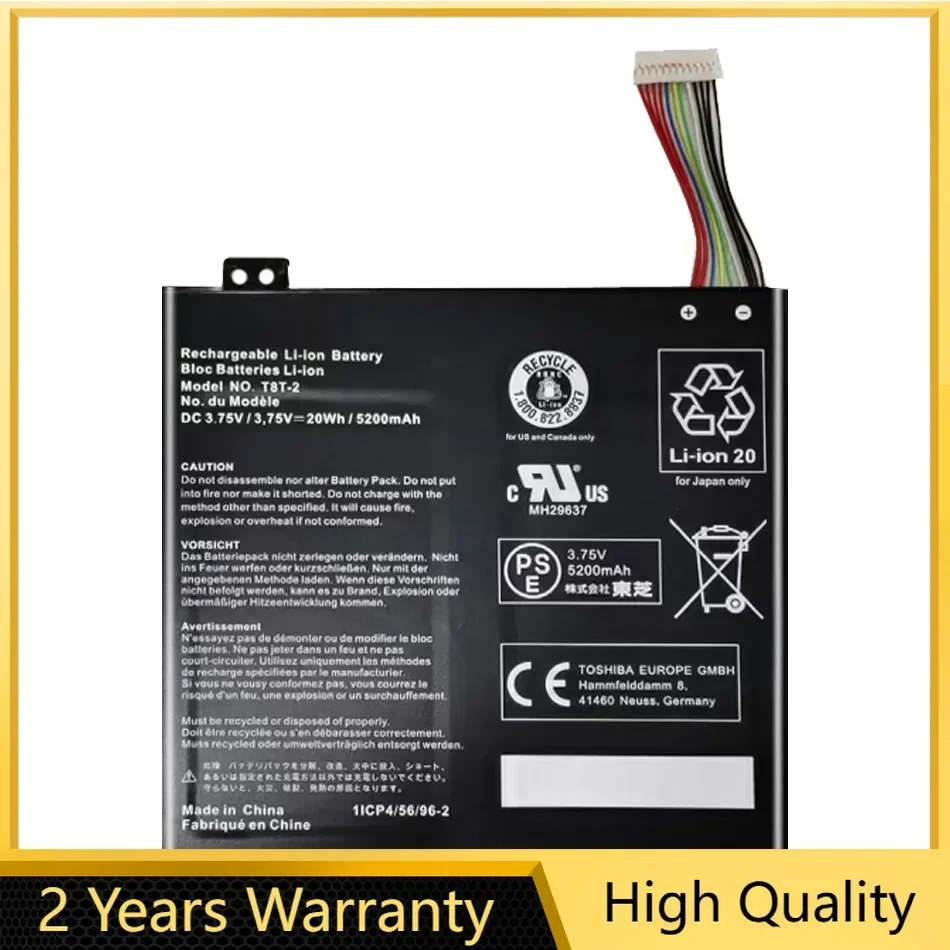 Mobile Phone Battery T8T-2  5200mAh for Toshiba Satellite Click Mini ClickMini  L9W-B A000381560, T10TC, T8T-2 3.75V 20WH