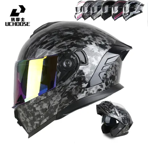 DIY modular helmetDOT Motorcycle Helmet Four Seasons Motocross Racing Modular Flip Up Casco Moto Men Women Off Road Helmet
