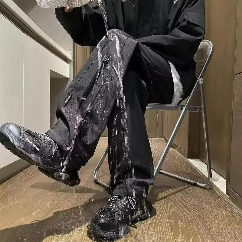 

Outdoor Waterproof Men's Workwear Trousers Autumn American Functional Paratrooper Work Pants Cuffed Qui Dry Hiking Pants