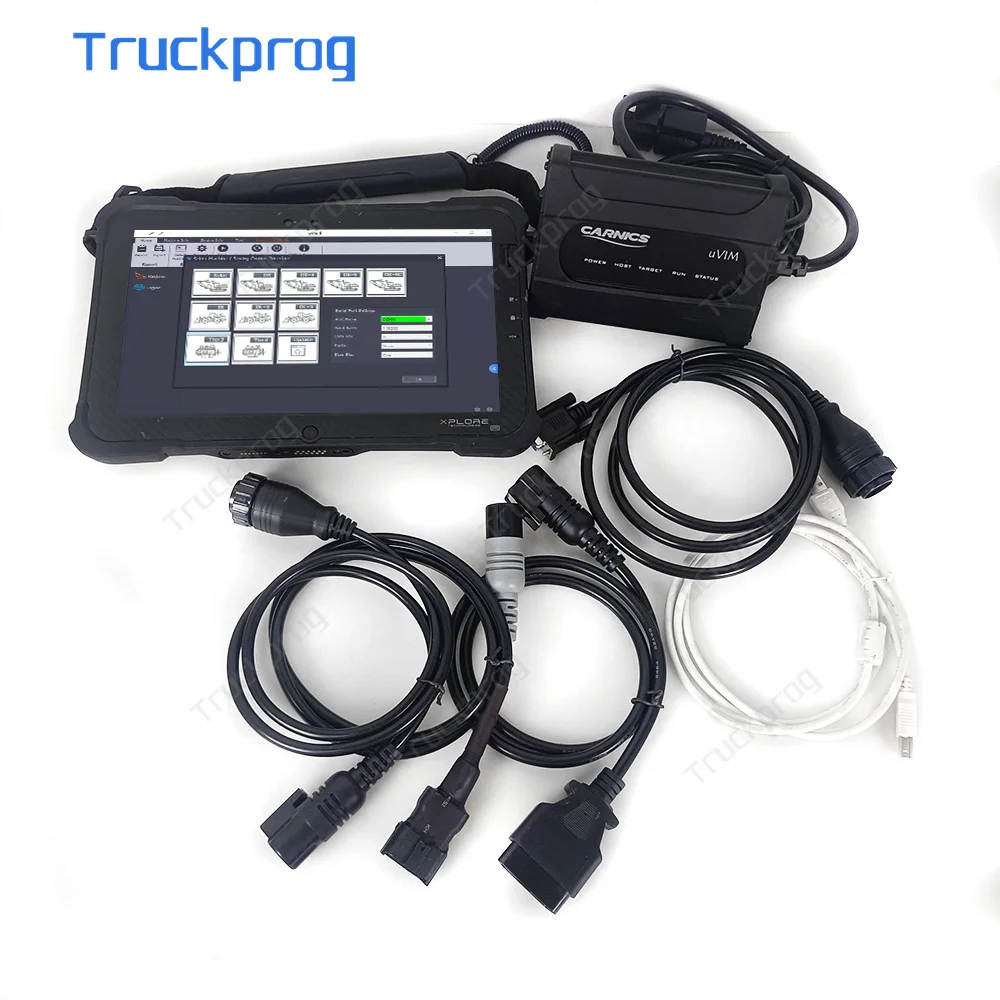 Diagnostic tool for Doosan Diagnostic Scanner kit Heavy Duty uvim Communication Interface Loader Diagnosis+Xplore tablet