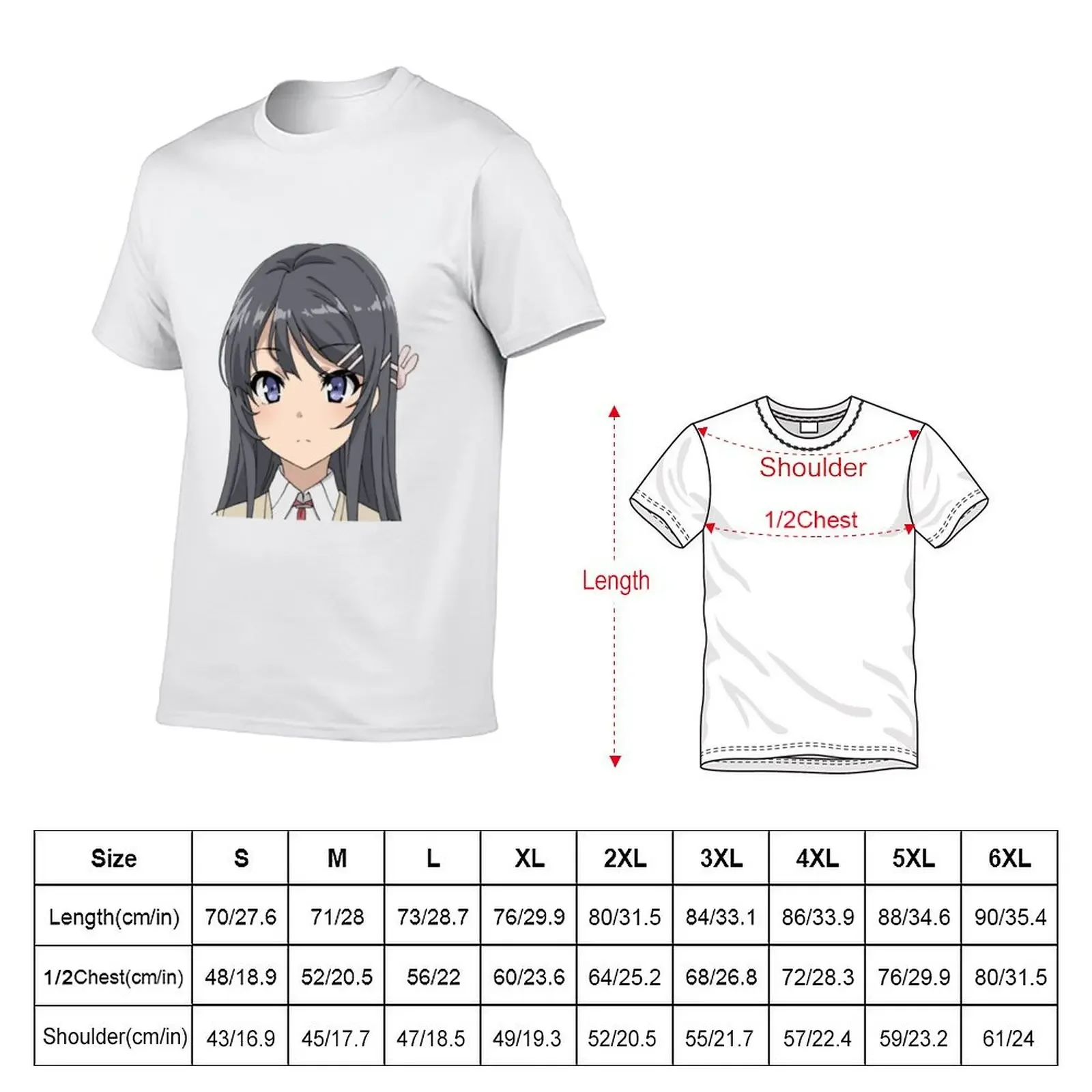 Mai Sakurajima - RASCAL DOES NOT DREAM OF BUNNY GIRL SENPAI T-Shirt cheap stuff graphic t shirt vintage mens workout shirts