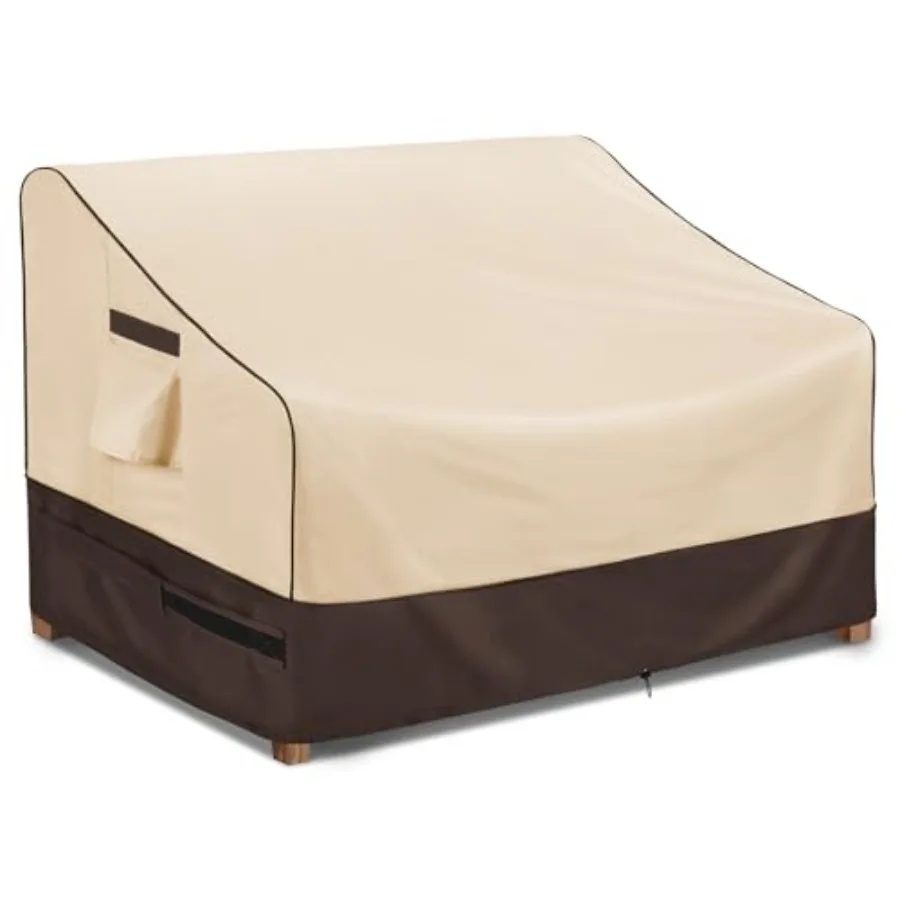 

Водонепроницаемые чехлы для двухместного садового дивана (60x35x35 дюймов), сверхпрочные, для уличной мебели, цвет хаки