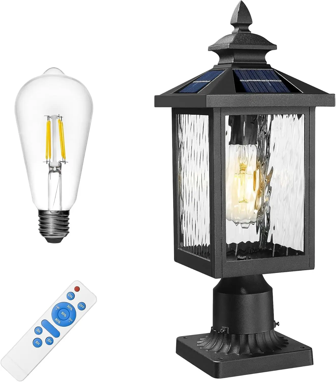 

Солнечные фонари для улицы, алюминиевые стеклянные стойки от сумерения до рассвета для сада на подъездной дороге с дистанционным управлением