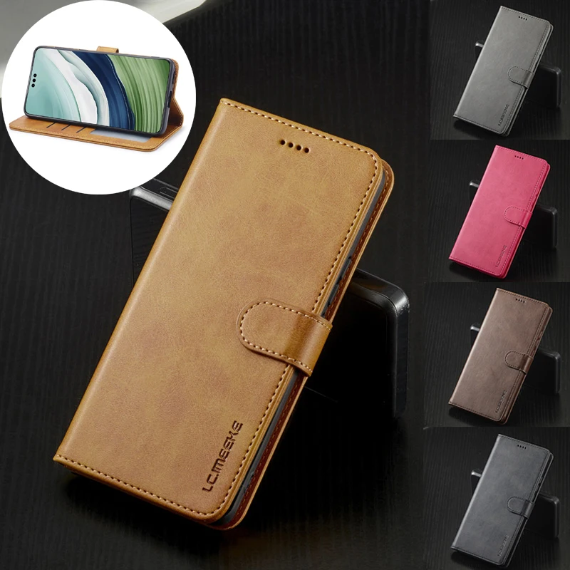 EUCAGR Luxury Business Magnet Flip Wallet Phone Case For Huawei Mate 60 30 20 Pro P40 P30 P20 Pro Lite Shockproof Holder Cover