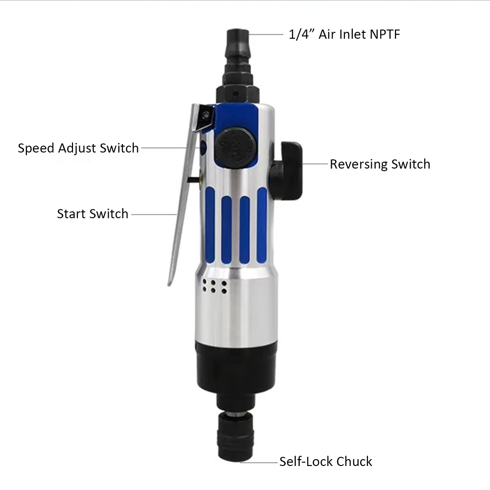 KP8041/8141 10H 5H Pneumatic Air Screwdriver Straight Hand Industrial 10000rpm 6-12mm 90PSI Reversible Screw Driver Tools