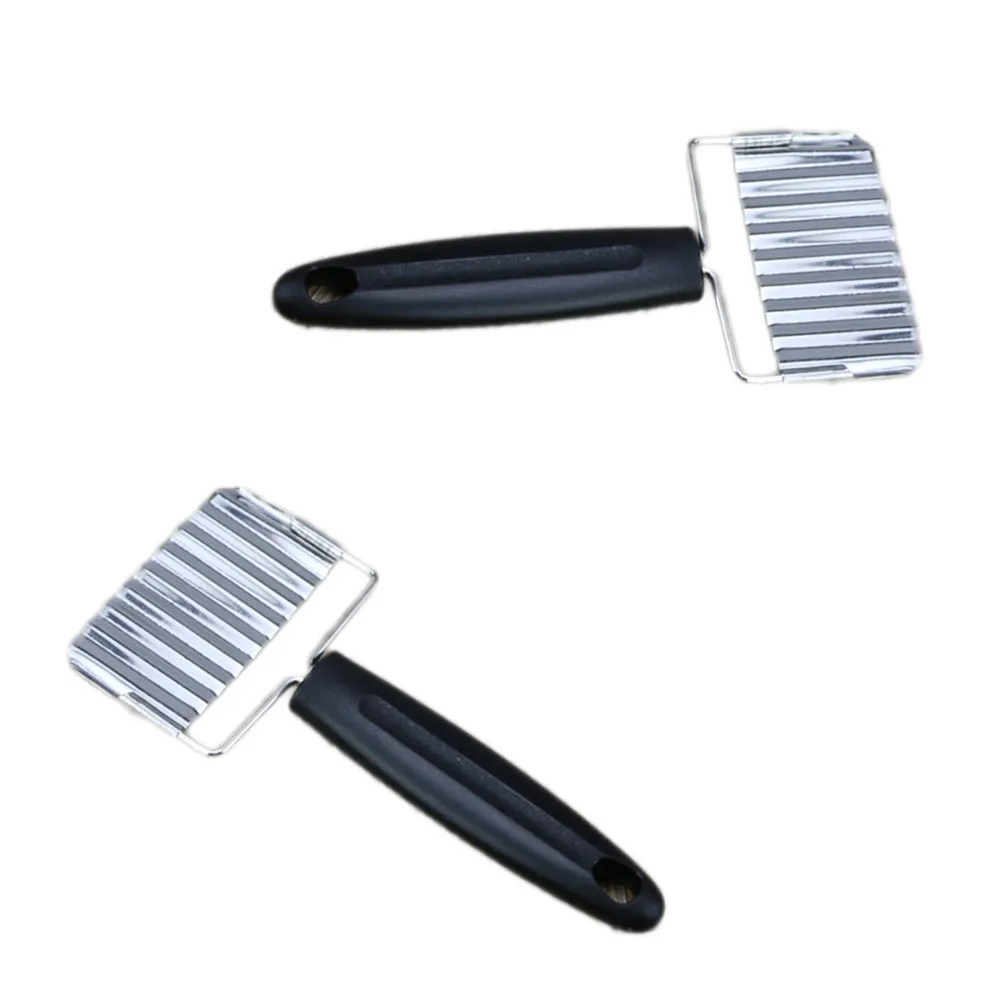 Crinkle Cutters Stainless Steel Wavy Slicer for Chopping Veggies Fruits Potatoes Soap Pickle Chips Salad Garnishes Kitchen Knife view 5