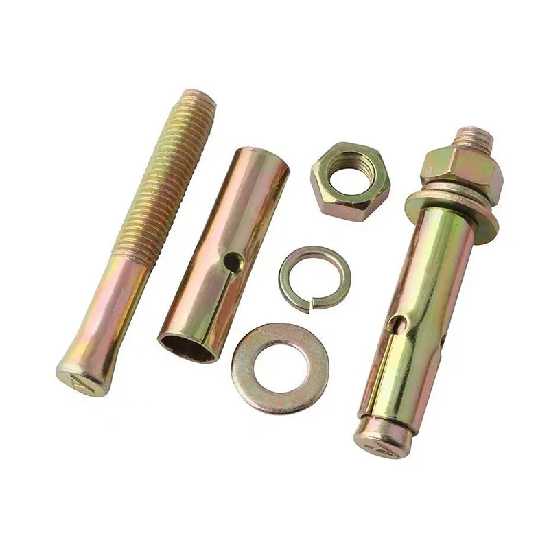 20Pcs Expansion Screw Anchor Heavy Duty Expansion Bolt Anchor Sleeve Concrete Anchors Bolts Zinc Plated Bolts M6*50*60*70*80mm
