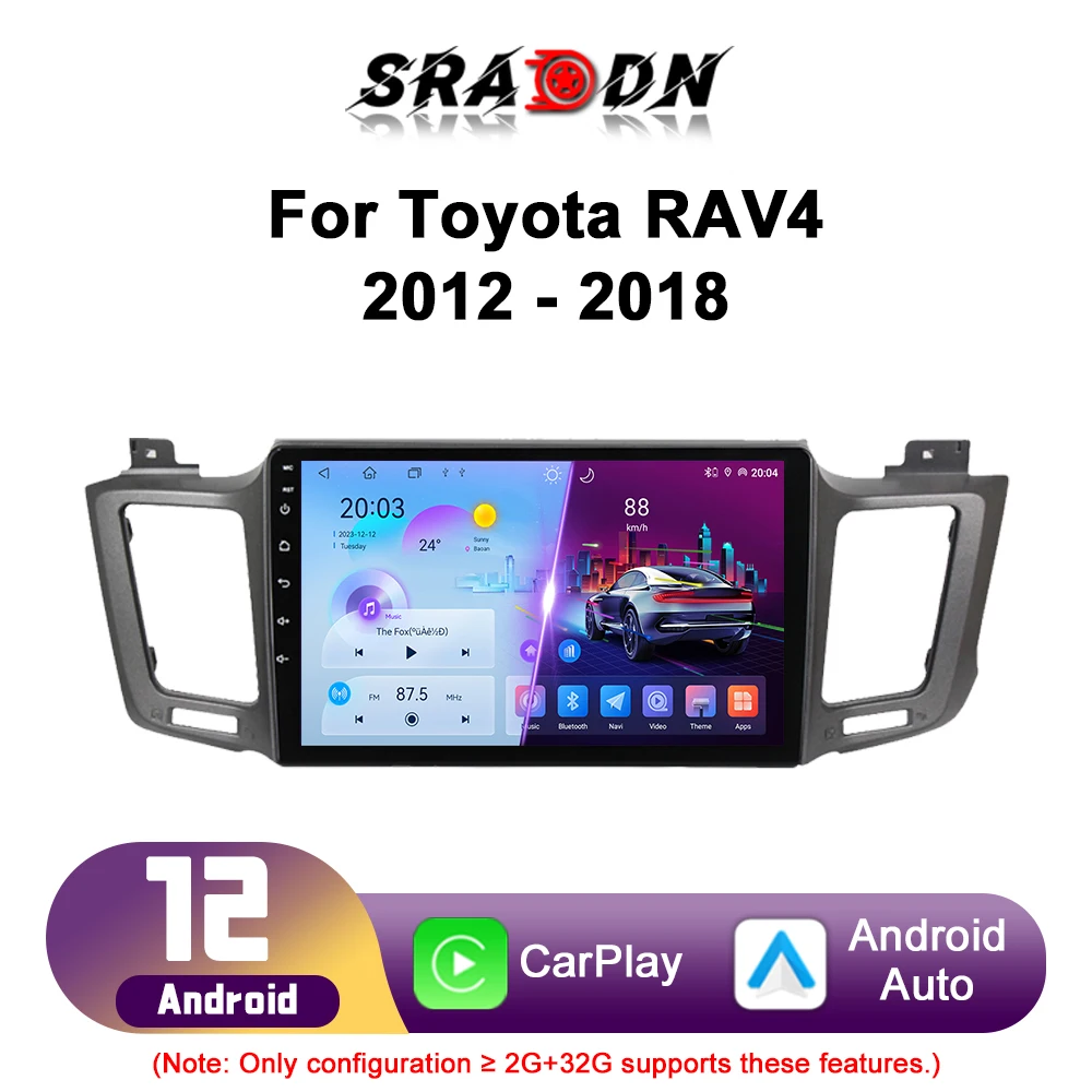 

For Toyota RAV4 Rav 4 XA40 2012 - 2018 Car Radio Android Automotive Multimidia Player Navigation GPS Carplay Screen Auto Stereo