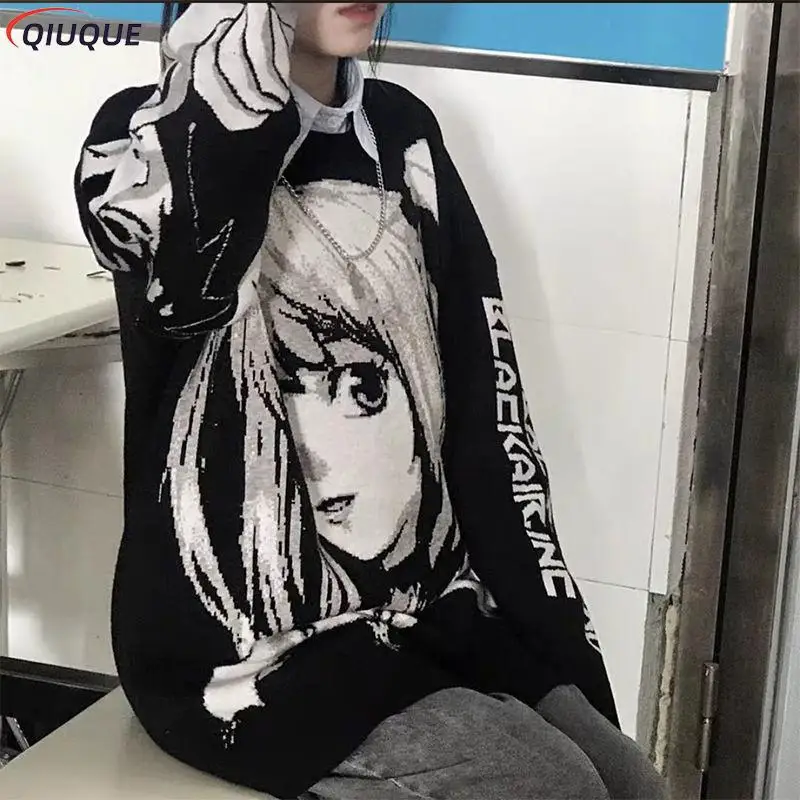 Disfraz de Anime Death Note Misa Amane para mujer, Sudadera con capucha, ropa de calle Harajuku, jersey de gran tamaño, Sudadera con capucha