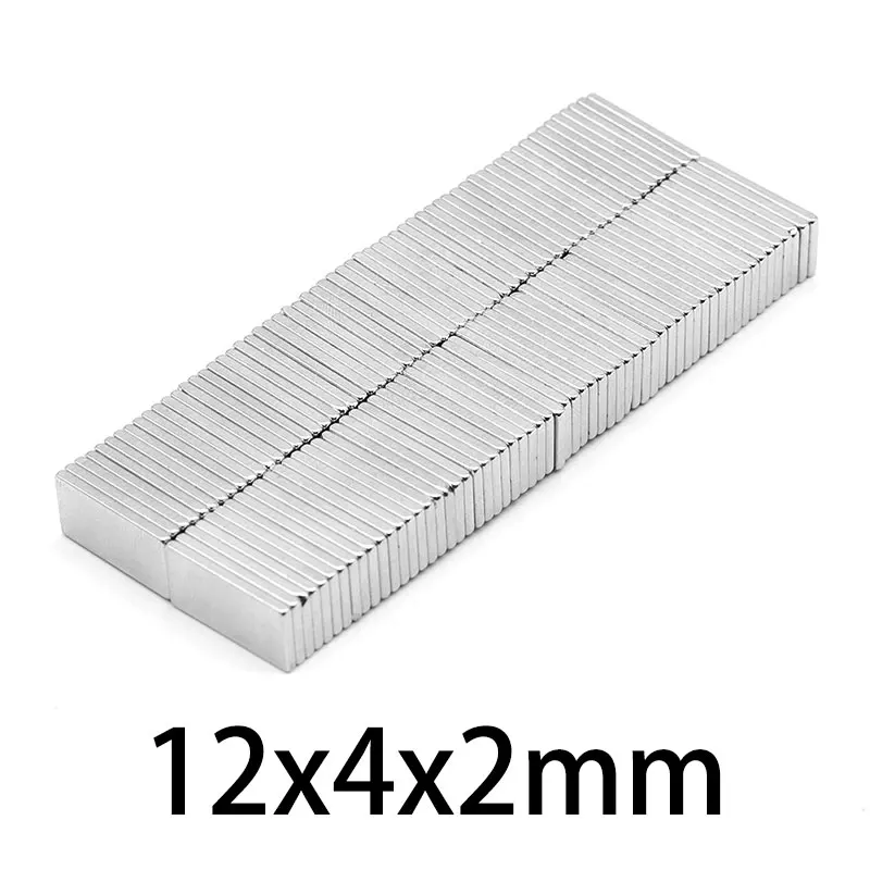 

50~500PCS 12x4x2mm N35 Powerful Magnets 12mmx4mmx2mm Block Permanent Magnet NdFeb Thin Neodymium Magnetic Super Strong 12*4*2mm