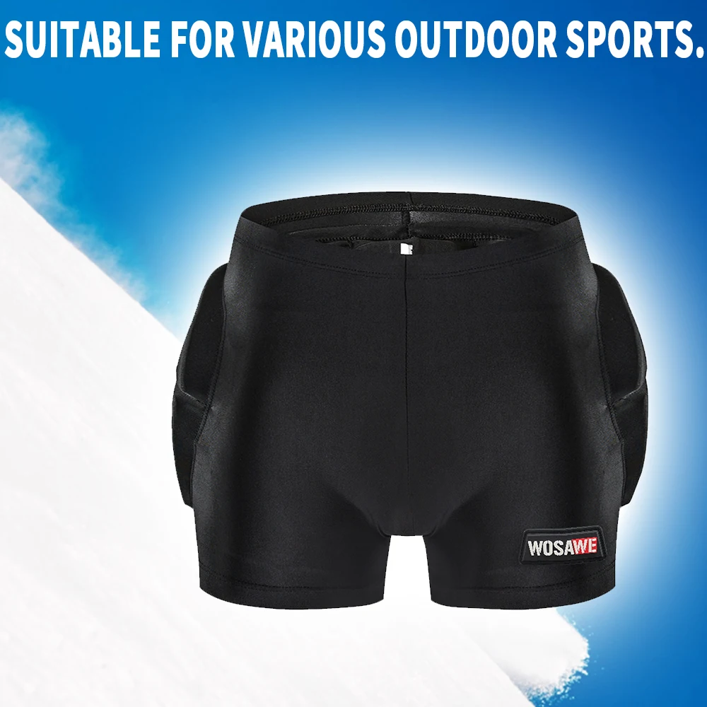 Imagen 3: Pantalones Cortos Acolchados WOSAWE para Niños, Protector de Cadera y Coxis, Equipo de Protección 3D para Patinaje sobre Ruedas y Skateboarding