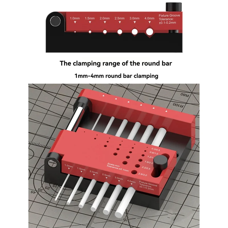 AB11-Round Rod Tool Center Drilling Fixture Model Borehole Positioner Locator DIY Tools Hobby Making Accessories