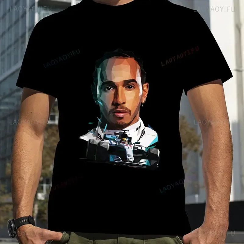 2024 Lewis Hamilton 44 Cotton Men T Shirt Apparel Women Casual Pilote De F1 Racing Driver Sleeve Clothes Graphic T Shirts Tops