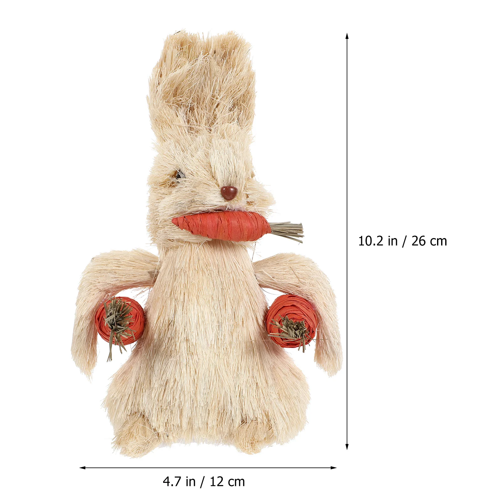 

1Pcs Straw Rabbit Decoration Home Desktop Ornament Easter Holiday Party Artificial Rabbit Adornment Children Gift
