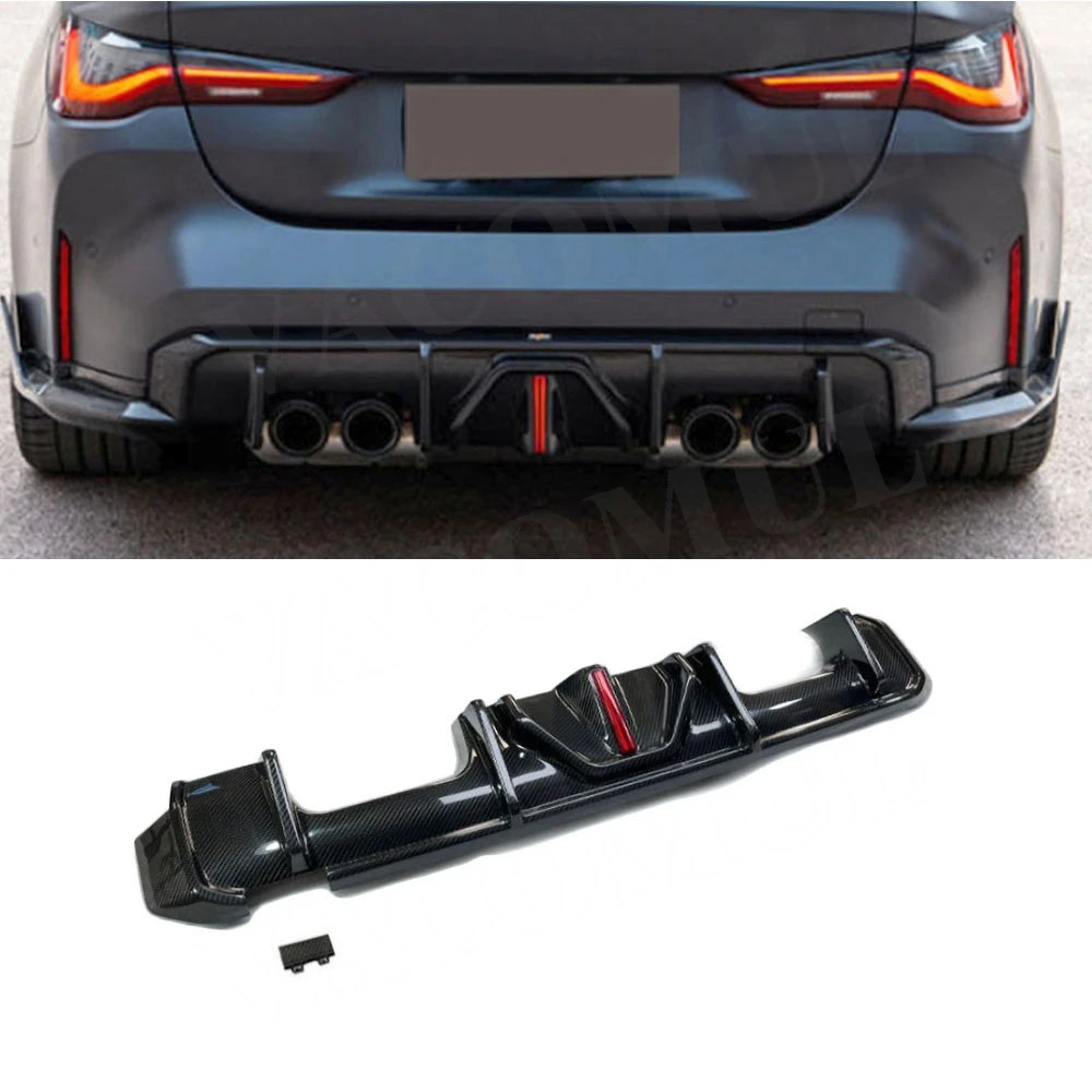 

VACOMUL Rear Lip Diffuser Spoiler With Vertical Strip Lights For BMW G80 M3 G82 G83 M4 2020-2024 Car Styling Diffuser