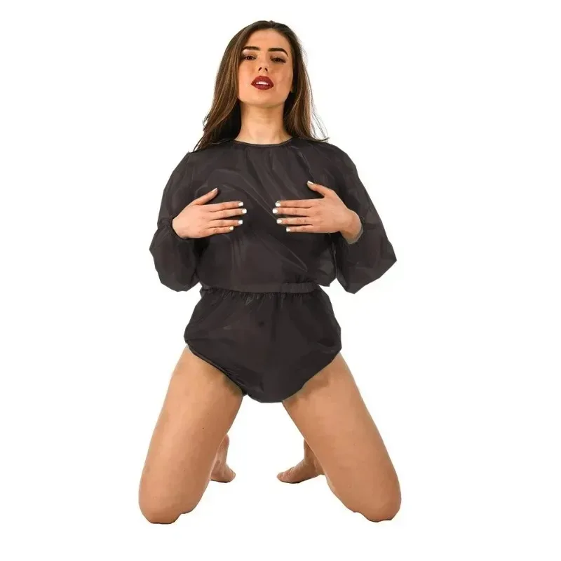 ABDL Clear PVC Onesie Men Women DDLG Shirt Bodysuit Baby Adult Transpartent Bodysuit Sissy Playsuit Plastic Catsuit S-7XL - view 4