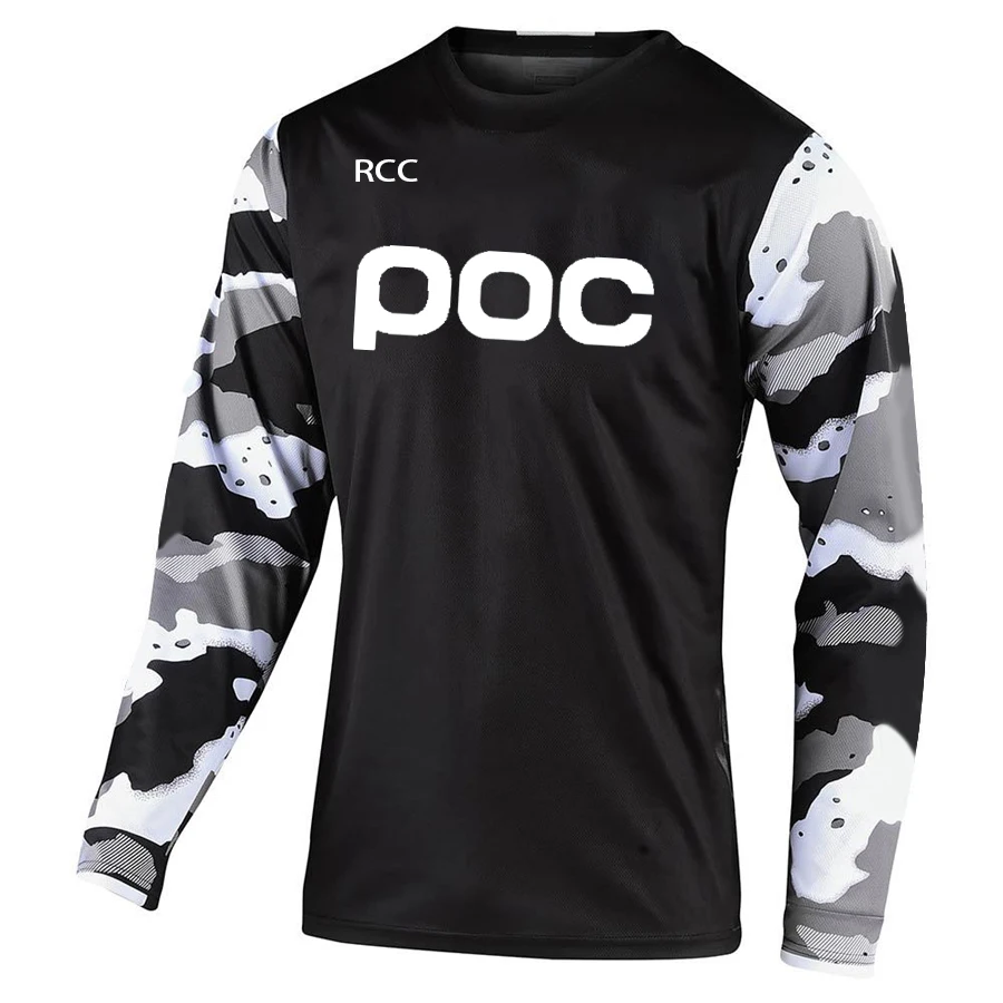 RCC POC Motocross Shirt Downhill Jersey Mtb T-Shirt Bicycle Cycling Bike Motorcycle Jersey Mountain Bike Clothing Fishing Jersey