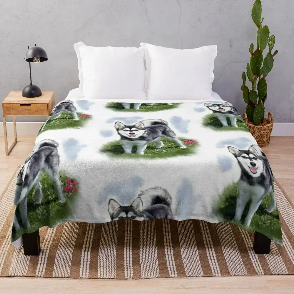 

Плед для любителей собак пород Аляскинский кей-кай, легкий и теплый, для путешествий и кемпинга