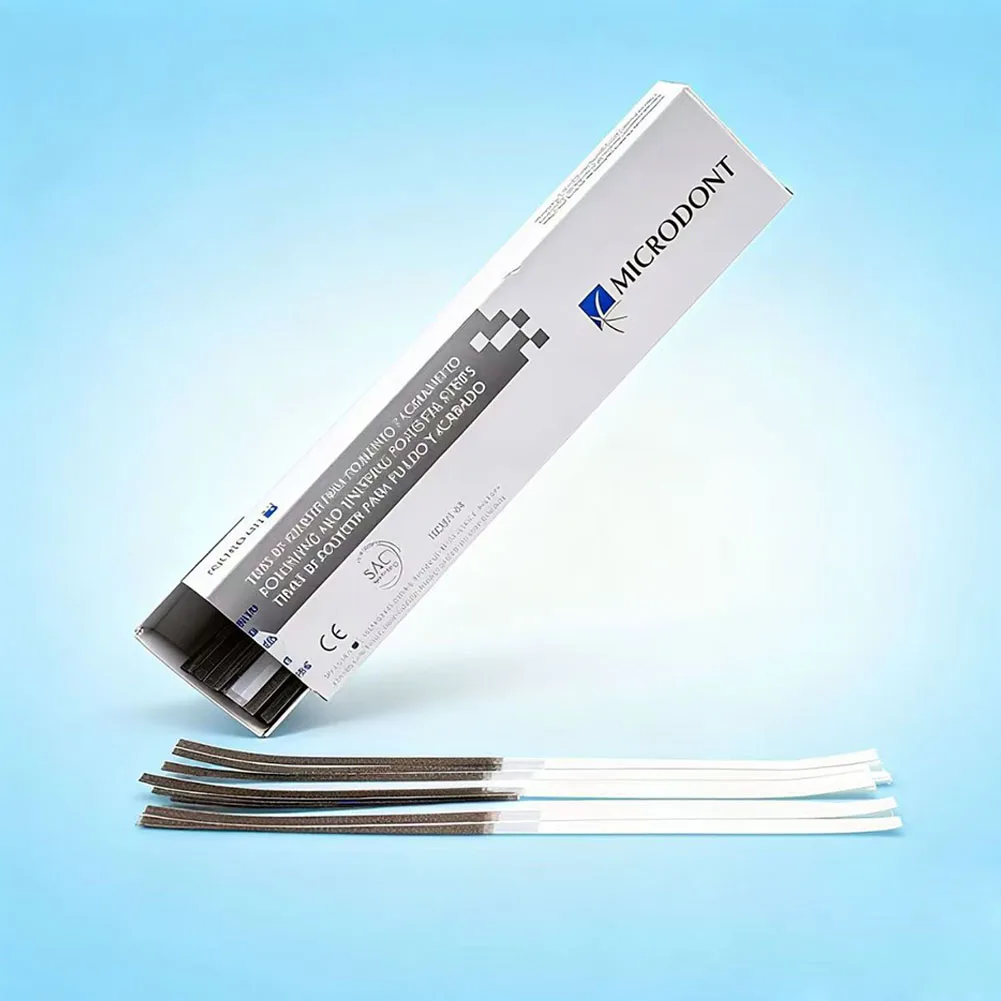 MICRODONT Dental Polishing Strips Stainless Steel Abrasive Sanding Saw Stick Orthodontic Tooth Enamel Grinding Polyester Strips
