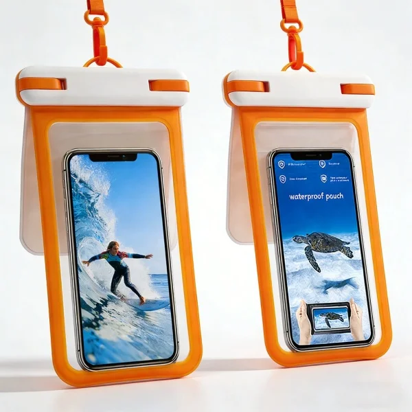 Dual Compartment Waterproof PVC Waist Bag Touch Screen Pouch for Phone Keys Cards Beach Swim Drift Outdoor Water Sports view 4