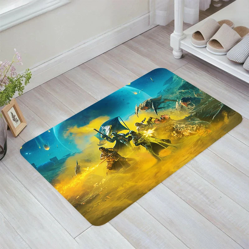 H-Helldivers 2 Game Floor Mat Aesthetic Room Decoration Doormat Entrance Door Balcony Kitchen Rug Home Carpets Rugs Foot Carpet