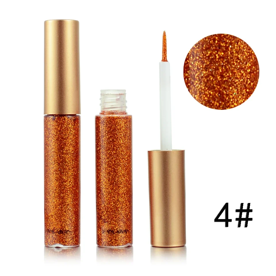 HANDAIYAN Glitzer-Flüssig-Eyeliner-Stift Funkelndes Hochglanz-Pigment Bühnen-Diamant-Lidschatten Langanhaltend Wasserfest Augen-Make-up – Detail 13