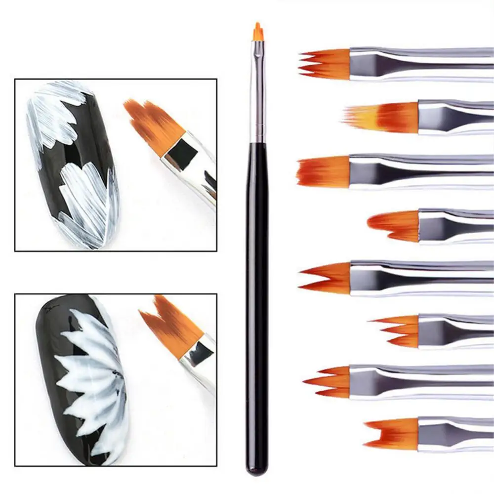 1/3/5SETS Acrylic Drawing Brushes Professional Efficient Uv Gel Drawing Brushes Nail Art Brushes Salon Trendy Uv Gel