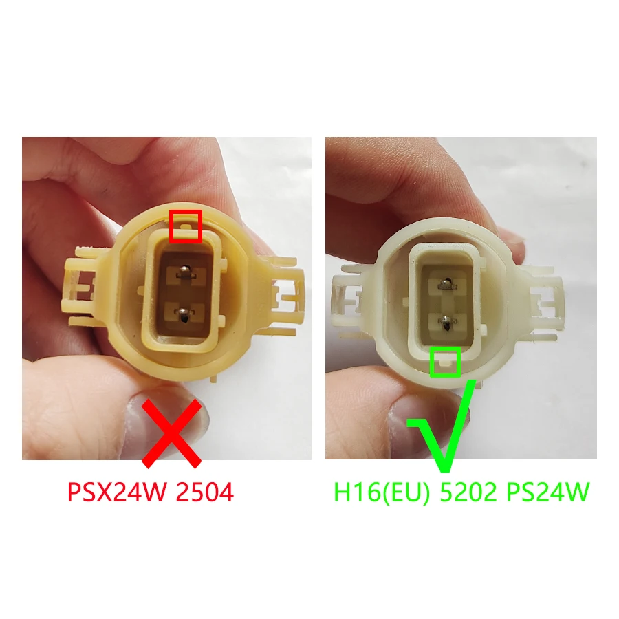 NHAUTP 2Pcs Warm White PG20-3 H16 5202 PS24W Halogen Bulbs Car Driving Lamp Daytime Running Lights DRL Quartz Glass 4300K 12V