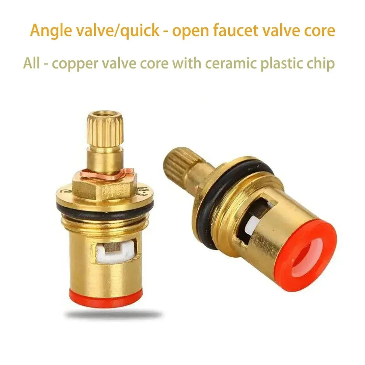 Faucet Tap Cartridge Universal Replacement Brass Ceramic Disc Stem Cartridge Inner Faucet Tap Valves Clockwise Ceramic Disc