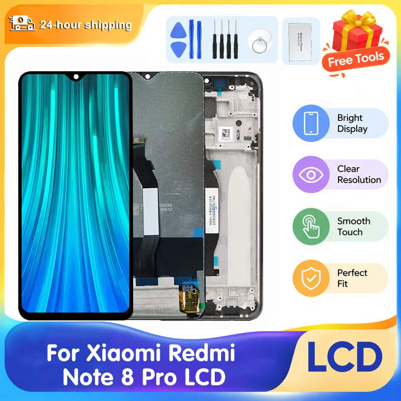 IPS For Xiaomi Redmi Note 8 Pro Display M1906G7I Touch Screen For Redmi Note 8Pro LCD Digitizer Panel Assembly Replacement Parts