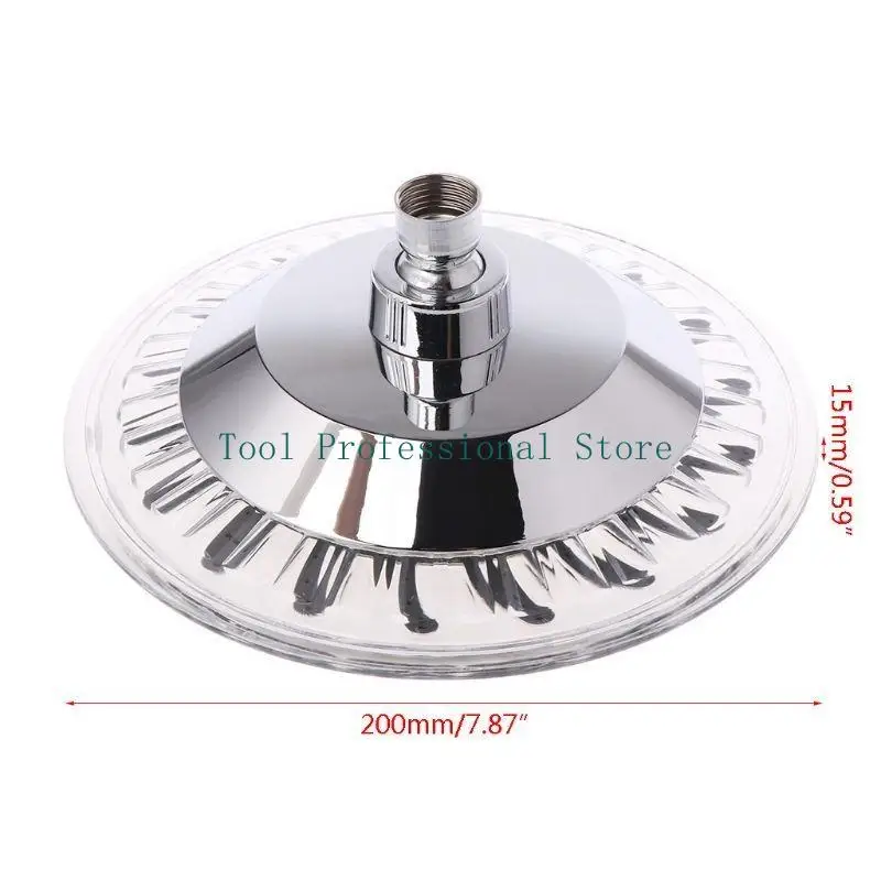 57QF 8" Bathroom 7 Colors Automatic LED Light Changing Round Top Shower for Head Bath