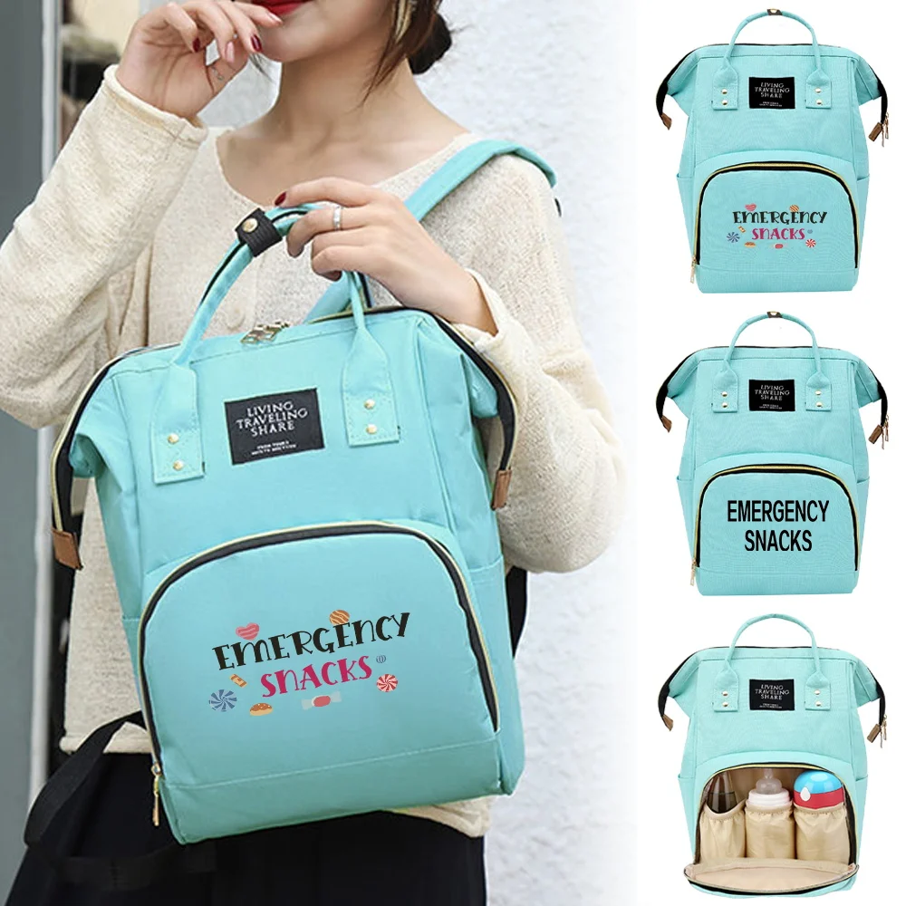New Diaper Bag Mummy Bags Backpack Waterproof Travel Needments Babybag Print Snack Pattern Large Capacity Travel Organizer Bags