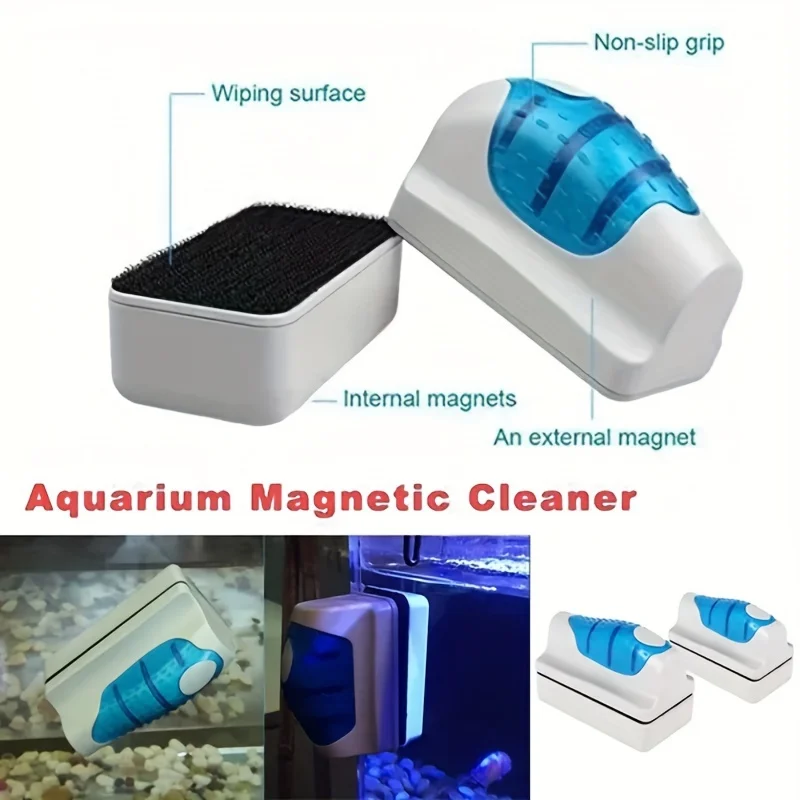 1pc S/M/L Size Magnetic Aquarium Fish Tank Brushes Floating Clean Glass Window Algae Scraper Cleaner Brush Aquarium Accessories